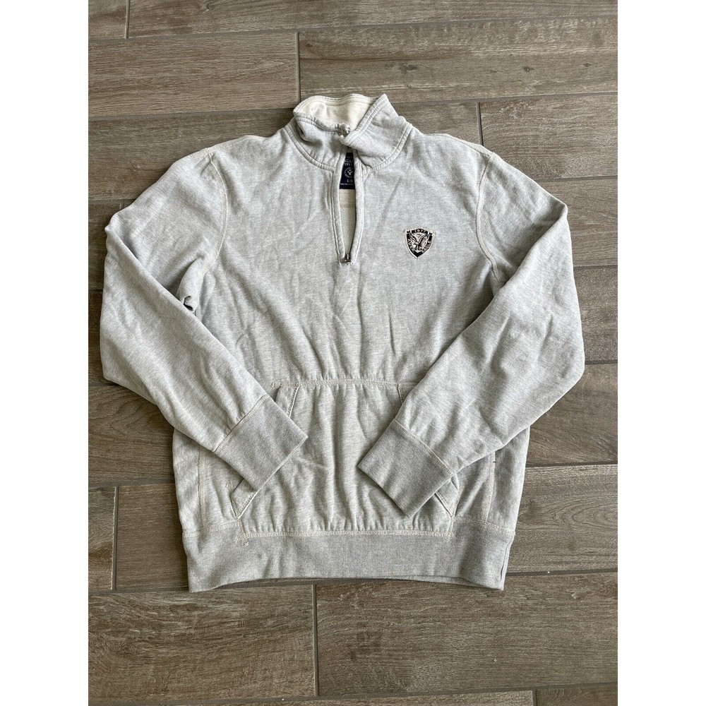 1977 American Eagle 1/4 Zip Pullover Sweatshirt  Mens Size Large Gray